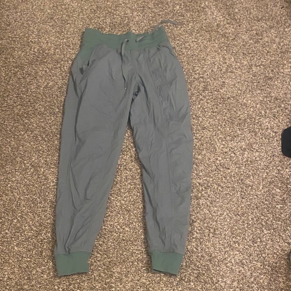 Green Lululemon Dance Studio mid rise joggers